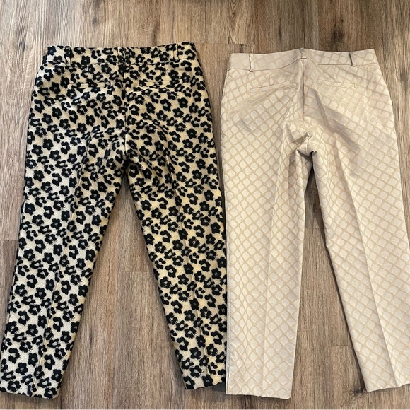 Ann Taylor Banana Republic Pants Women’s 10 Petite Animal Print Neutral Slacks 2 - Picture 2 of 14